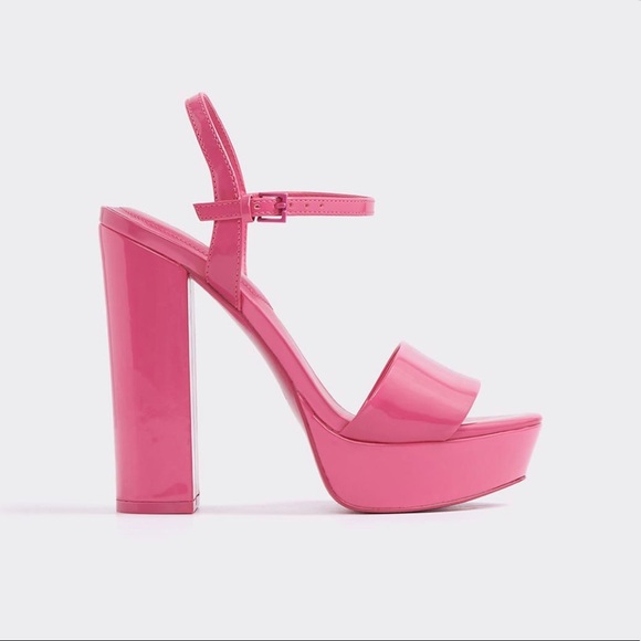 pink platform heels